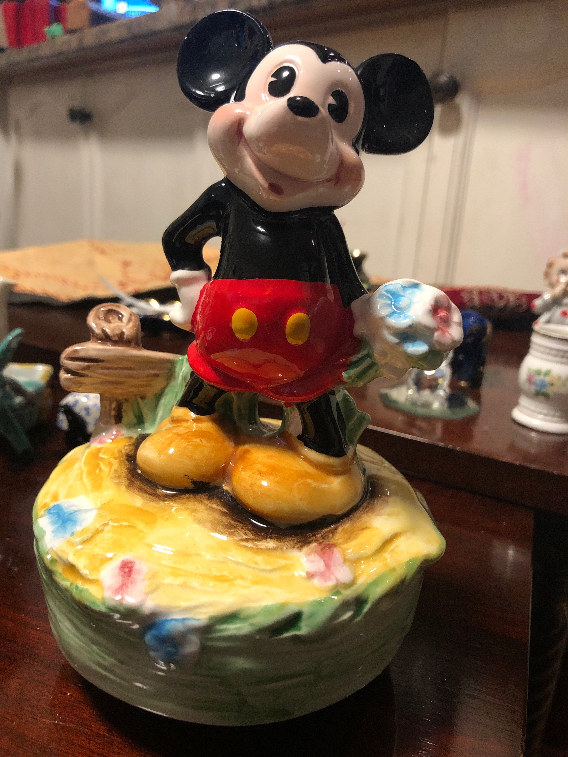 Schmid VINTAGE Mickey Mouse Music Box Etsy