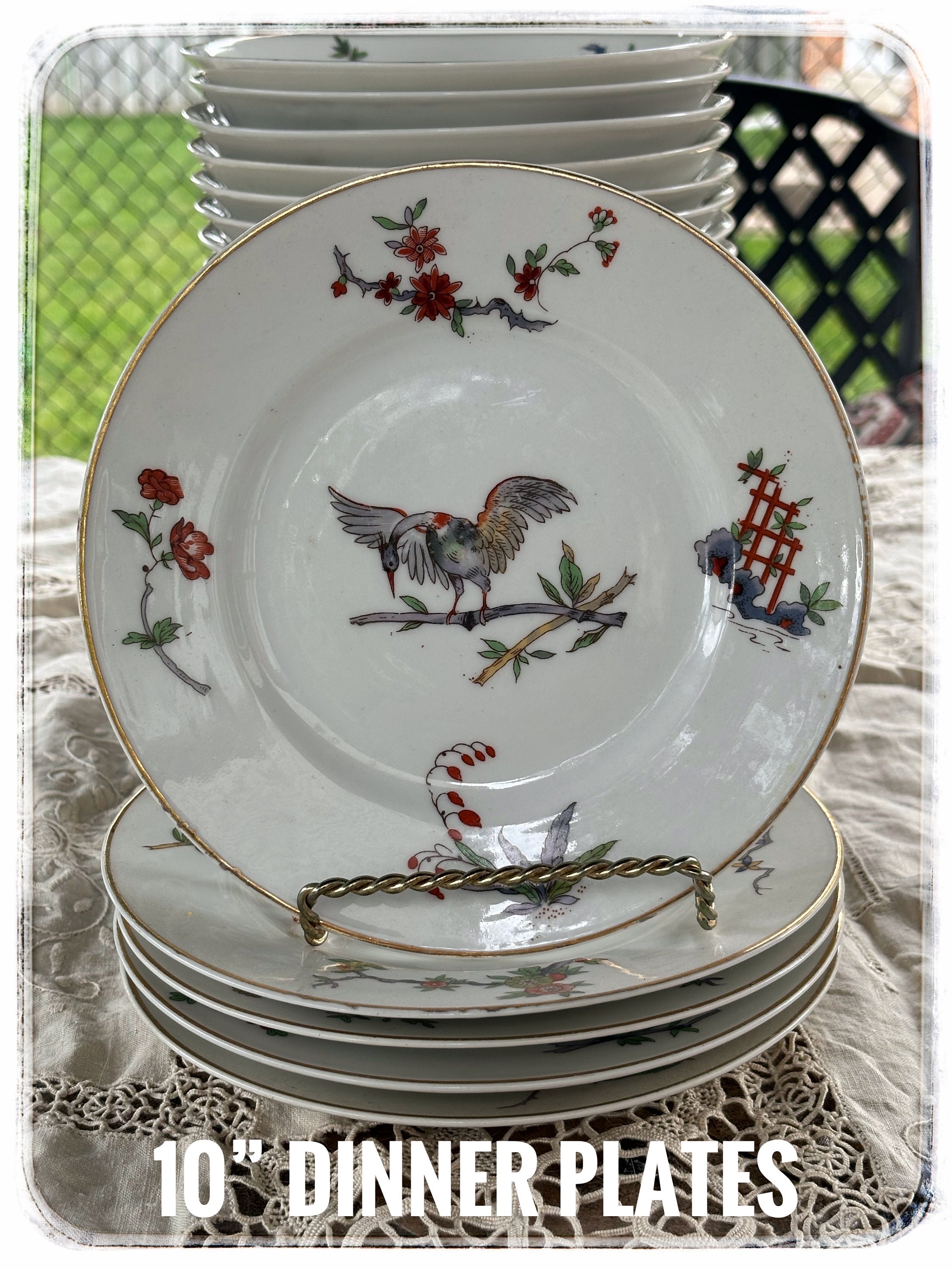 L. Bernardaud & Co Limoges 'birds of China' Patterned Dishes