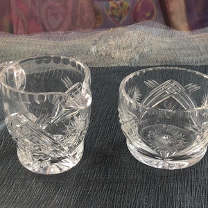 Set of vintage Crystal Sugar and Creamer Set
