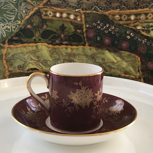 Crown Staffordshire 1920 Fine Bone China Espresso Cup & Saucer Demitasse