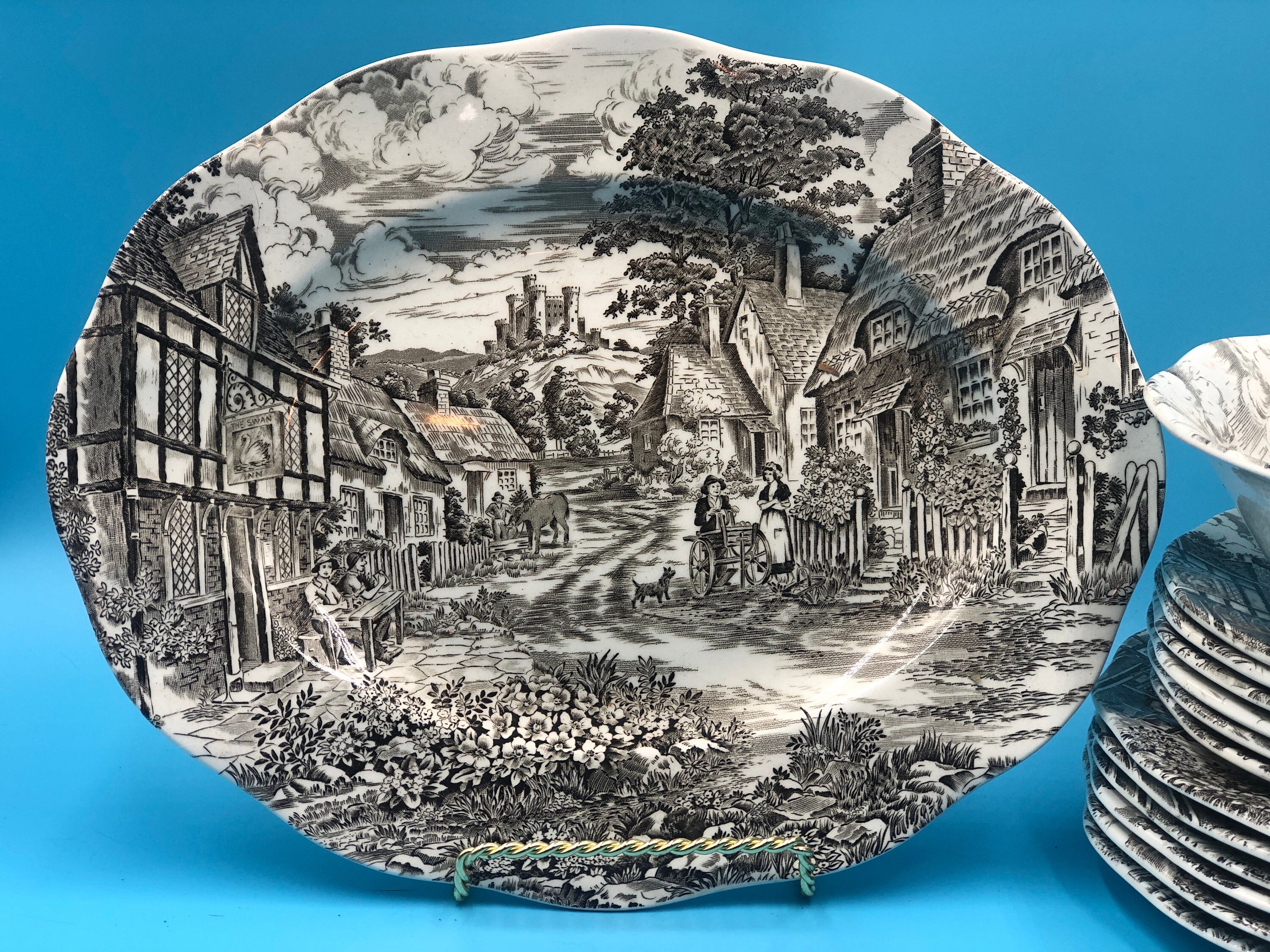 Enoch  プレート5枚セット　ヴィンテージ　イギリス製 Enoch Wedgwood “old English Village” Plates & Bowls | Vintage
