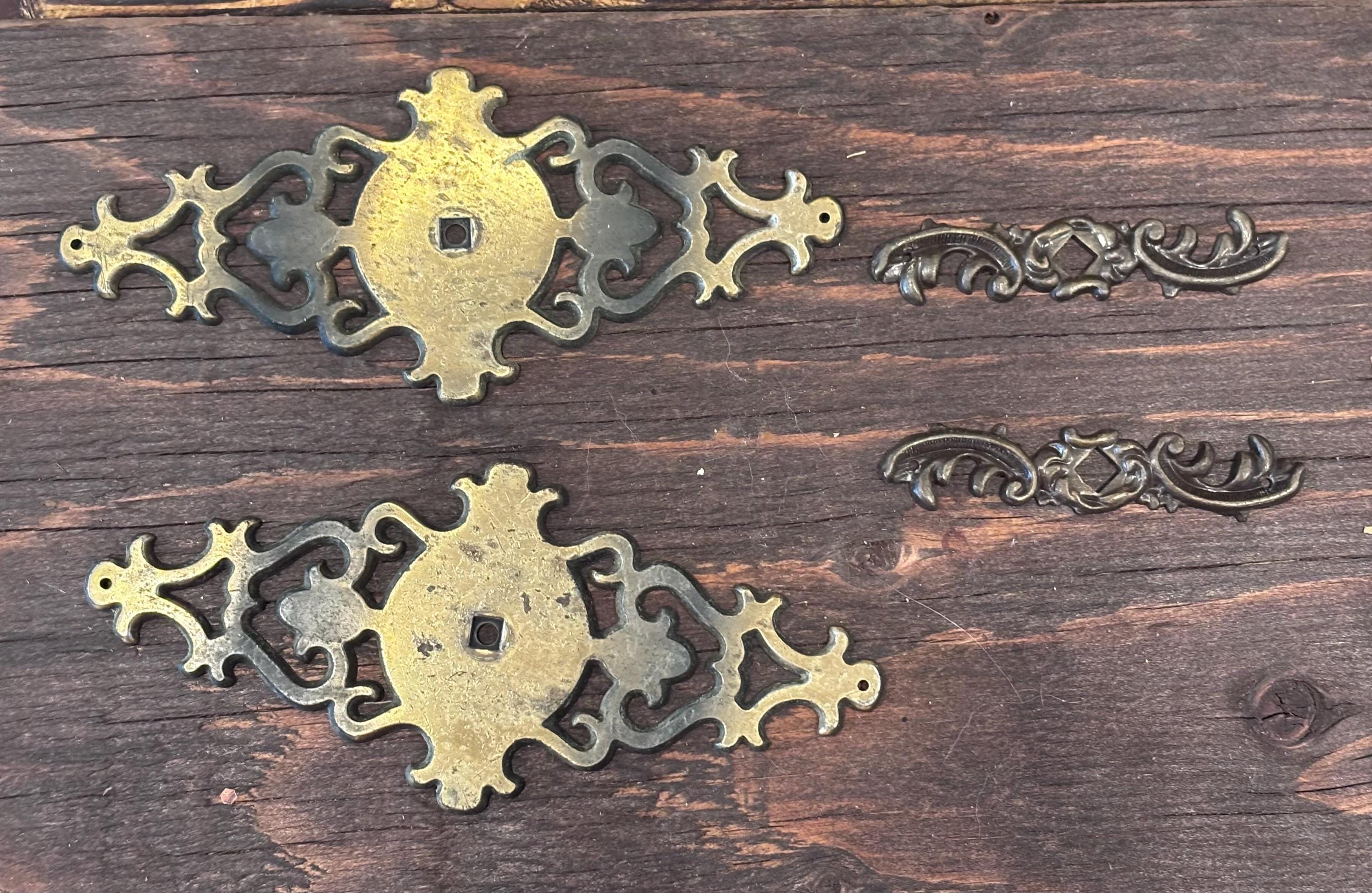 Vintage Amerock French Colonial Brass Drawer Backplates Set of 4 ...
