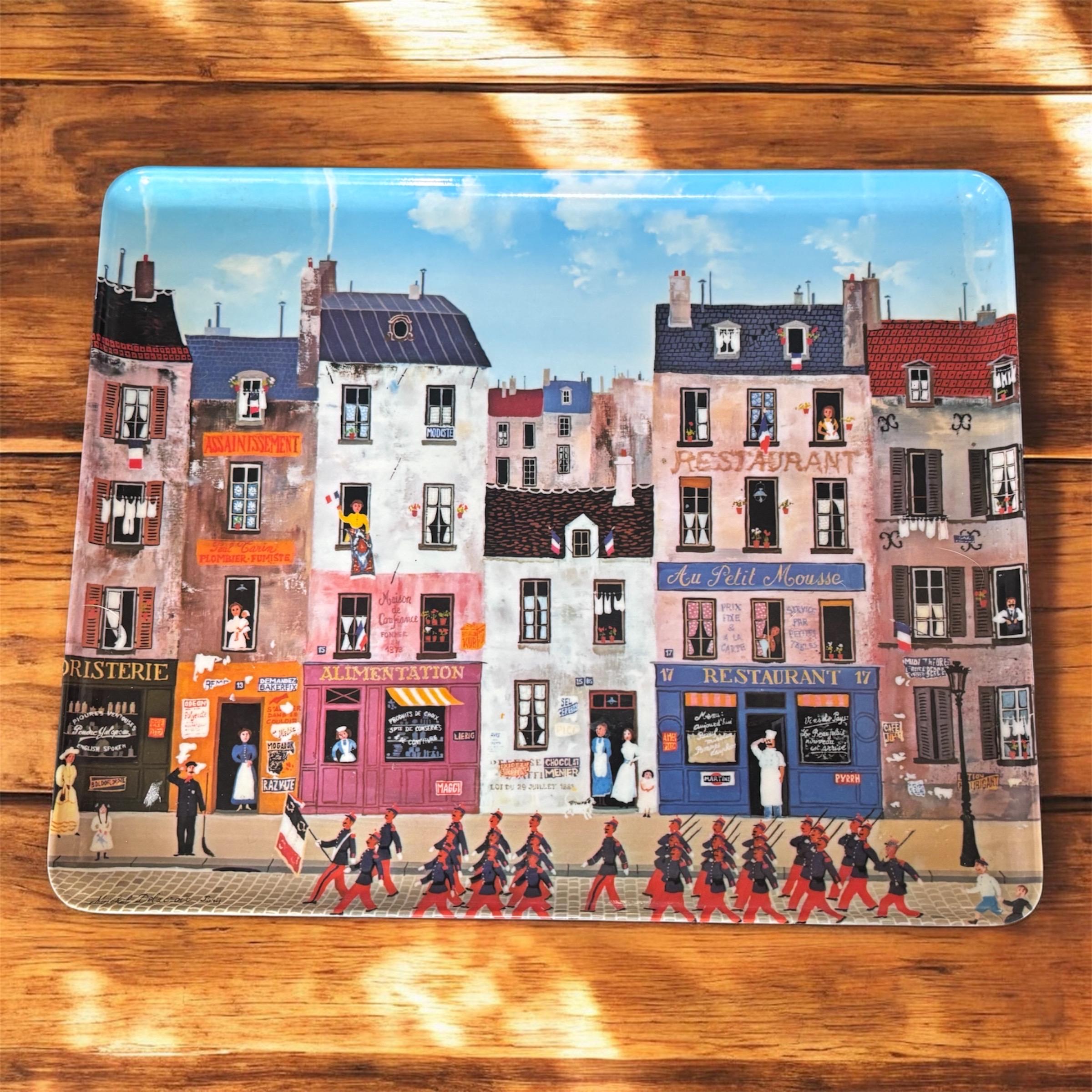 1960-70s Vintage Michel Delacroix Paris Street Scene | French