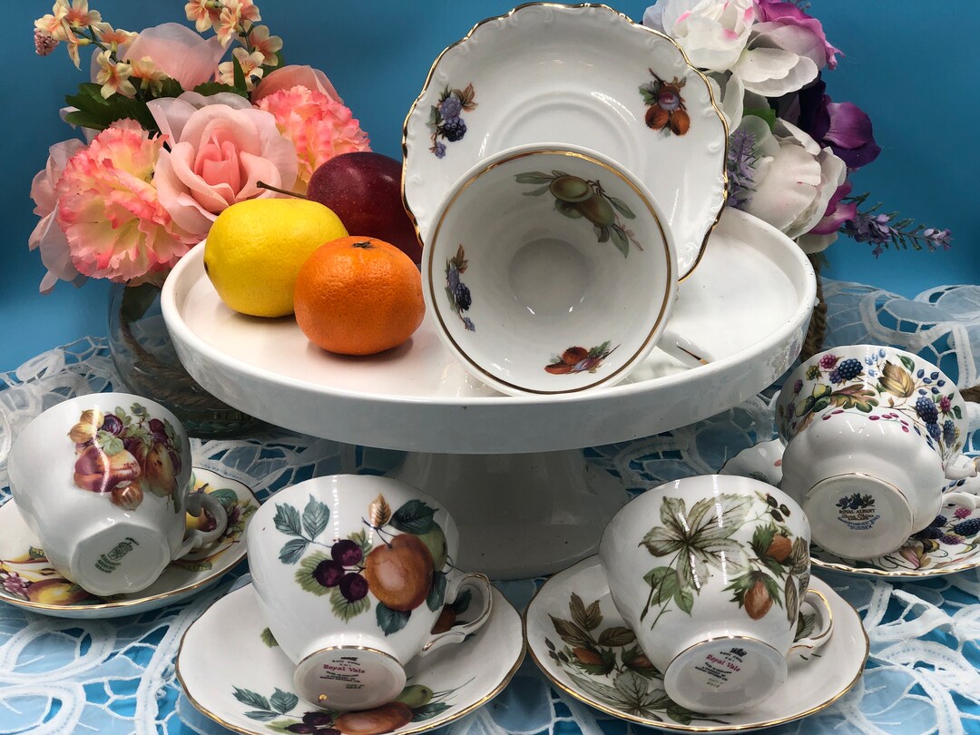 10 Pc Collection of Fruity Teacup Package for Bulk Purchasing. Wedding