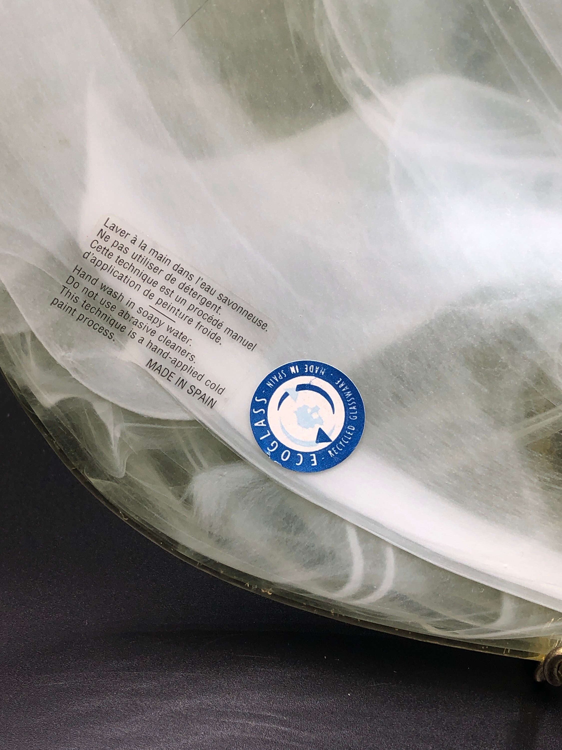 Ecoglass Recycled Glassware. Art Glass. Plate. Made in Spain. Etsy