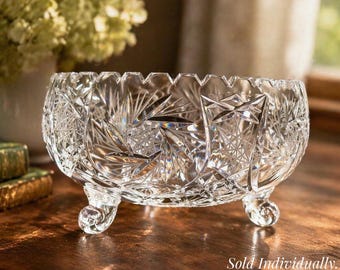 Vintage 1970s Anna Hütte Bleikristall Lead Crystal Candy Dish, 24