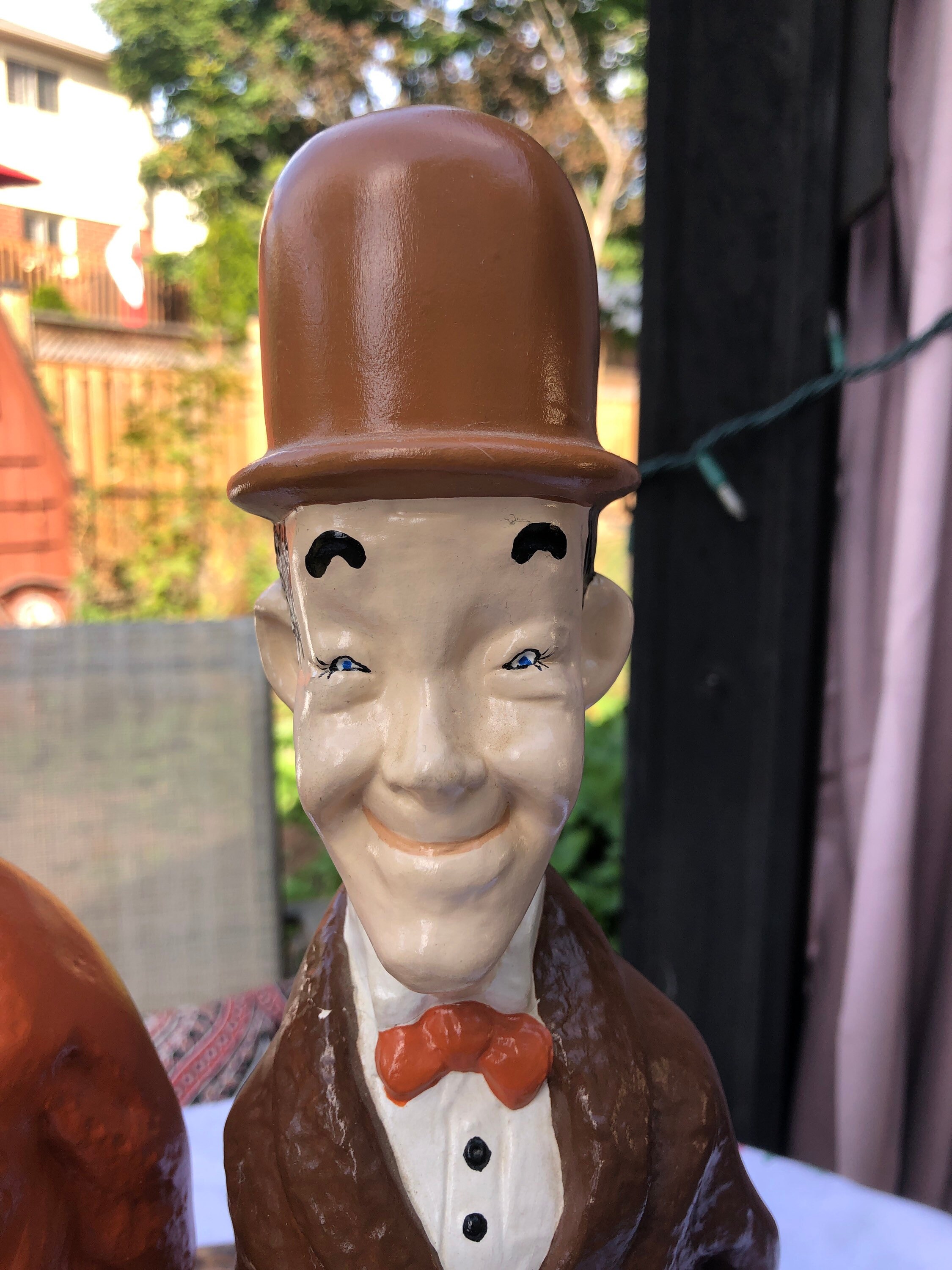 Vintage Ceramic Statues of Stan Laurel & Oliver Hardy MCM Etsy