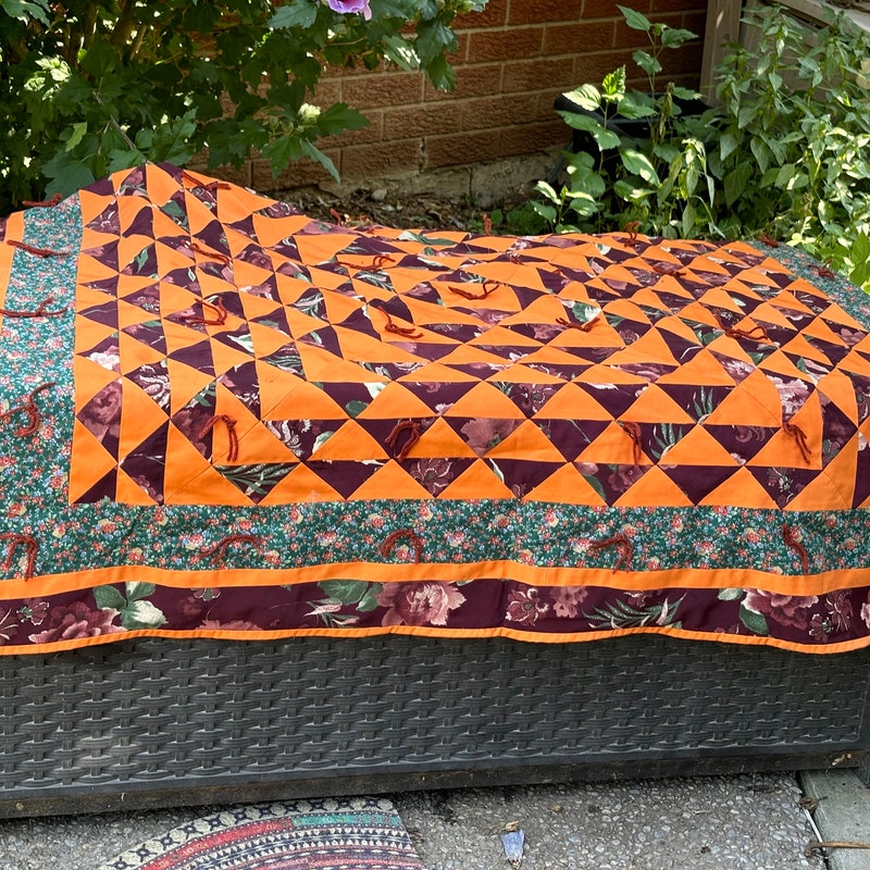 Orange Quilt - Etsy