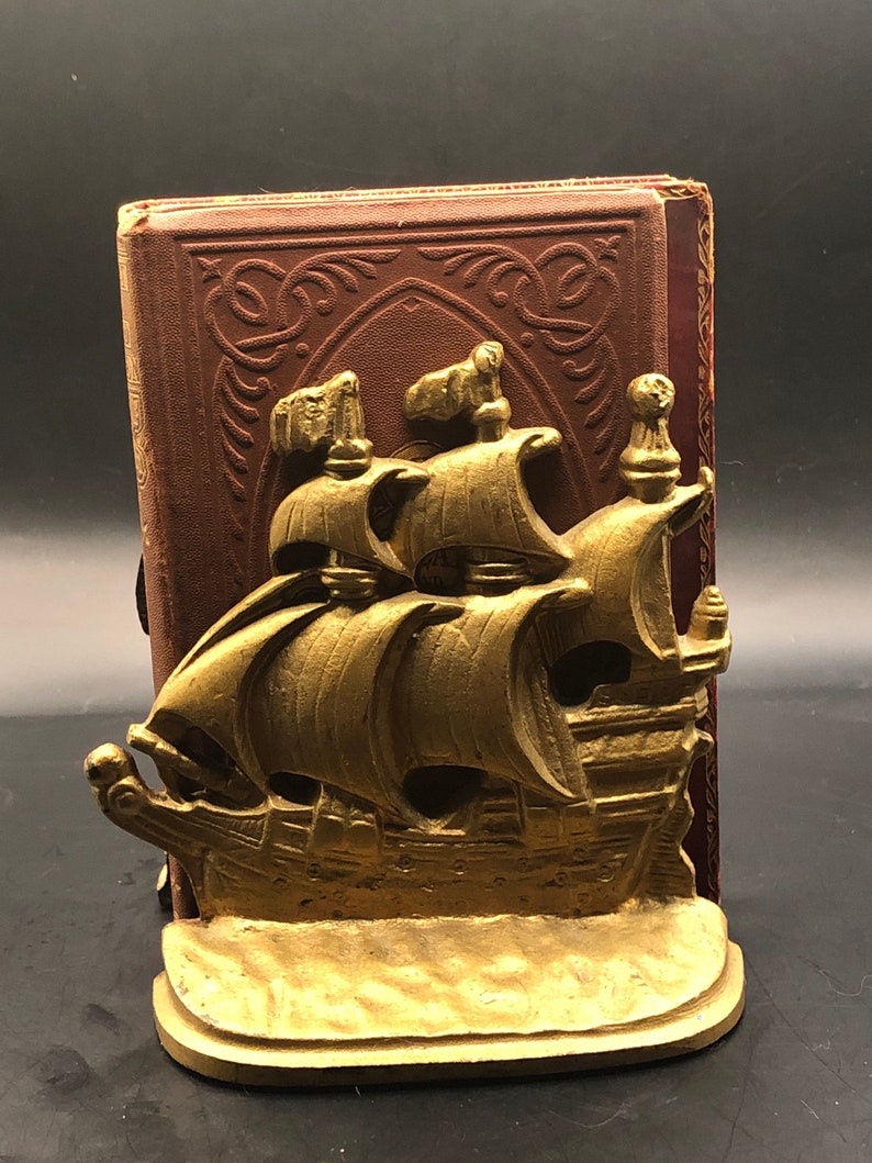 Vintage Cast Iron Bookend Ships Etsy
