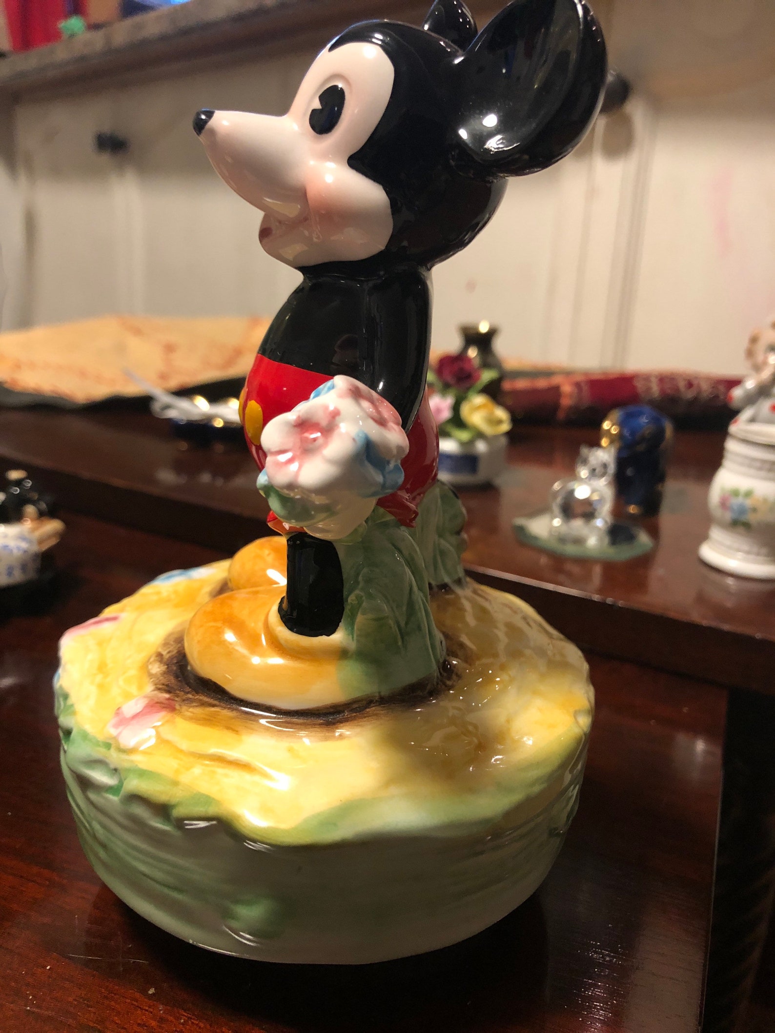 Schmid VINTAGE Mickey Mouse Music Box Etsy