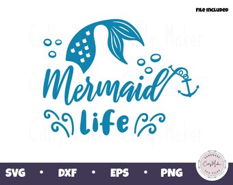 Download Mermaid Life Svg Etsy