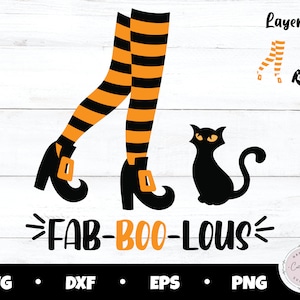 Witch SVG, Halloween Witch SVG, Witch Sublimation PNG, Fab-Boo-Lous, Digital Download, Halloween svg, Halloween Witch png