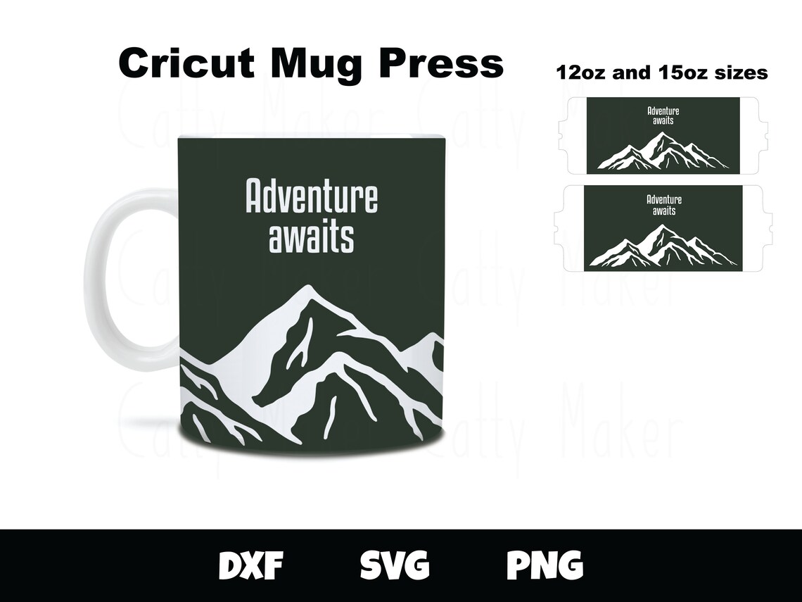 Download Cricut Mug Press SVG Mountain Mug Press design Digital | Etsy