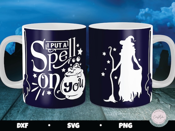 halloween mug press, Witch mug press, Cricut mug press svg, mug press svg design, infusible ink svg, sublimation png, put a spell on you svg
