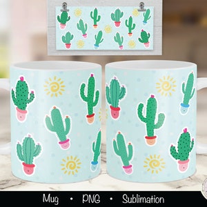 Cactus mug png, cactus sublimation, mug sublimation designs, mug press png, mug sublimation png, 12oz sublimation, 15oz sublimation