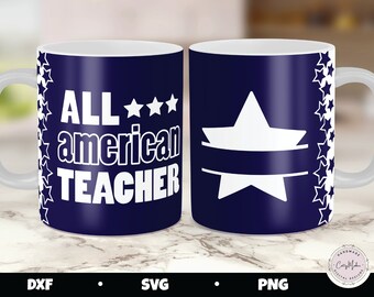 Cricut taza prensa svg, prensa de taza de maestro, taza de monograma de maestro, taza de apreciación del maestro, diseño de taza de prensa svg, maestro svg, sublimación png