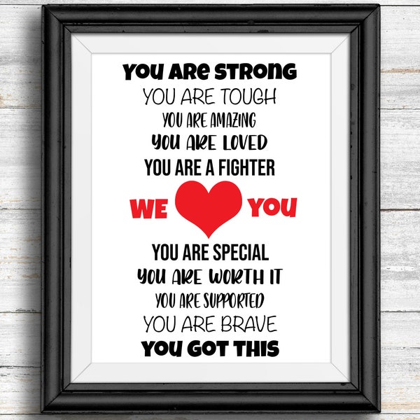 You are strong SVG, Get Well Soon, Hospital Patient, inspirational, Positive SVG, You got this, Cricut cut file