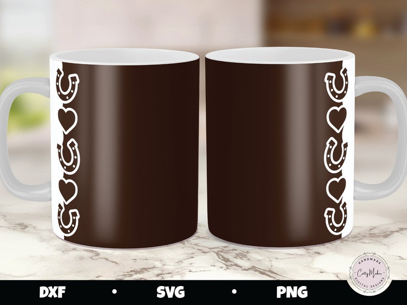 Cricut mug press svg, horse mug press, just a girl who loves horses, mug press svg design, horseshoe mug press, mug sublimation png image 3