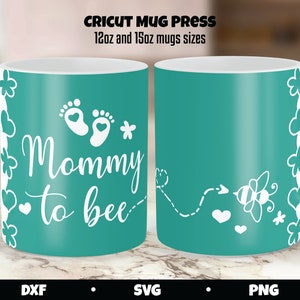 Mug Press SVG Design, Mommy Mug Press, Mamma all'ape SVG, mamma mug stampa in formato SVG, Cricut Mug Press in formato SVG, sublimazione della stampa della tazza