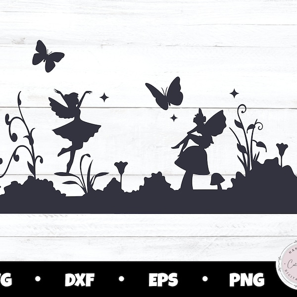 Fairy SVG, fairy garden svg, fairies svg, butterfly svg, mushroom svg, flower svg, garden svg