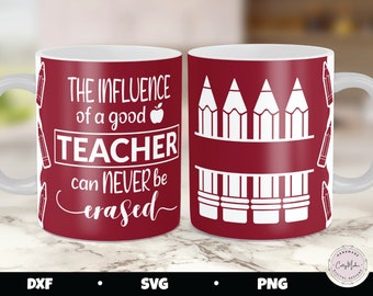 Diseño SVG para imprimir en tazas de profesor, diseño de monograma (descarga digital)