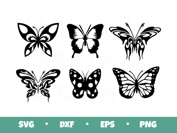 Butterfly SVG 6 Butterflies Bundle Butterflies Svg - Etsy
