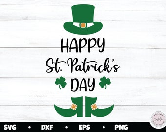 St. Patrick's Day Leprechaun SVG, Shamrock Clover (Digital Download)