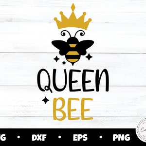 Queen Bee SVG, Queen Bee PNG, Sublimation PNG, honey bee svg, bee clipart, queen bee cut file