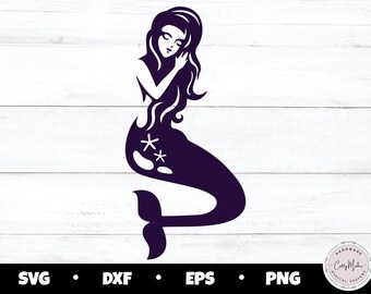 Mermaid SVG Clipart, Nautical Summer Vacation (Digital Download)