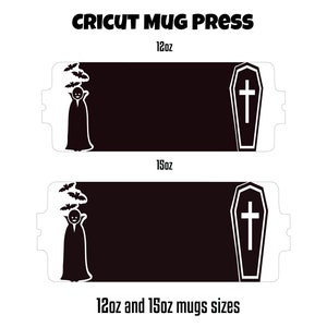吸血鬼マグプレスSVG、ハロウィンコーヒーマグテンプレート（デジタルダウンロード） 画像 6
