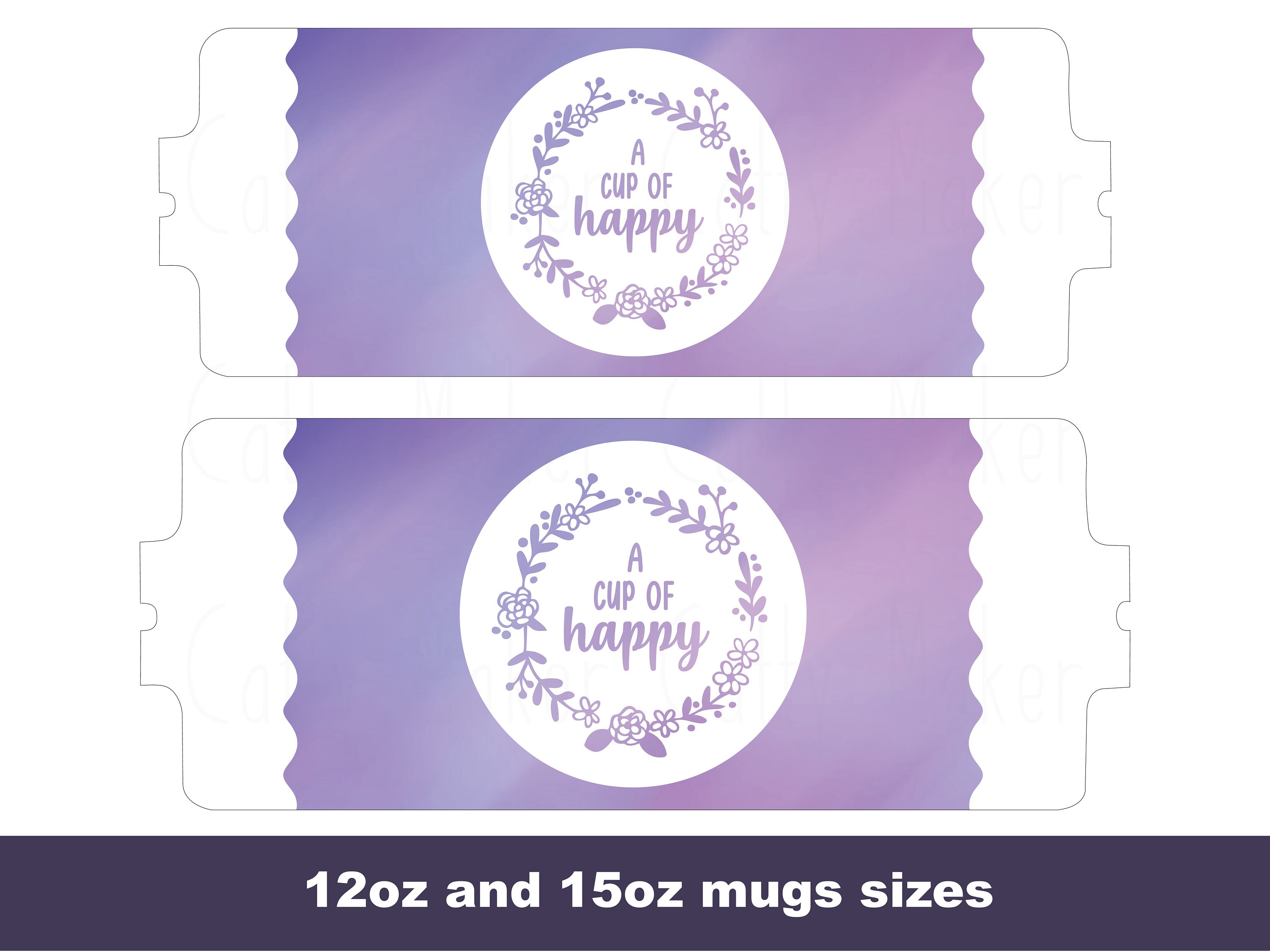 Download Cricut Mug Press SVG A Cup of Happy Digital Download Cricut | Etsy