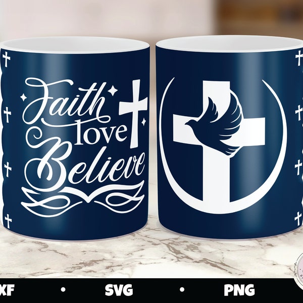 Mug Press SVG Design, Cricut Mug Press SVG, Christian Mug press, Christmas Mug Press, Faith Mug Press, Believe svg, mug sublimation png