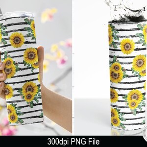 Sunflower tumbler, sunflower sublimation, tumbler sublimation, skinny 20oz tumbler design, 20oz sublimation png, sunflower png