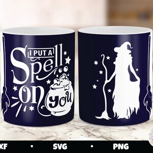 halloween mug press, Witch mug press, Cricut mug press svg, mug press svg design, infusible ink svg, sublimation png, put a spell on you svg image 8