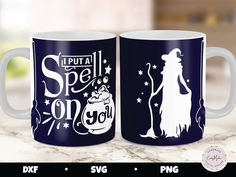 halloween mug press, Witch mug press, Cricut mug press svg, mug press svg design, infusible ink svg, sublimation png, put a spell on you svg image 8