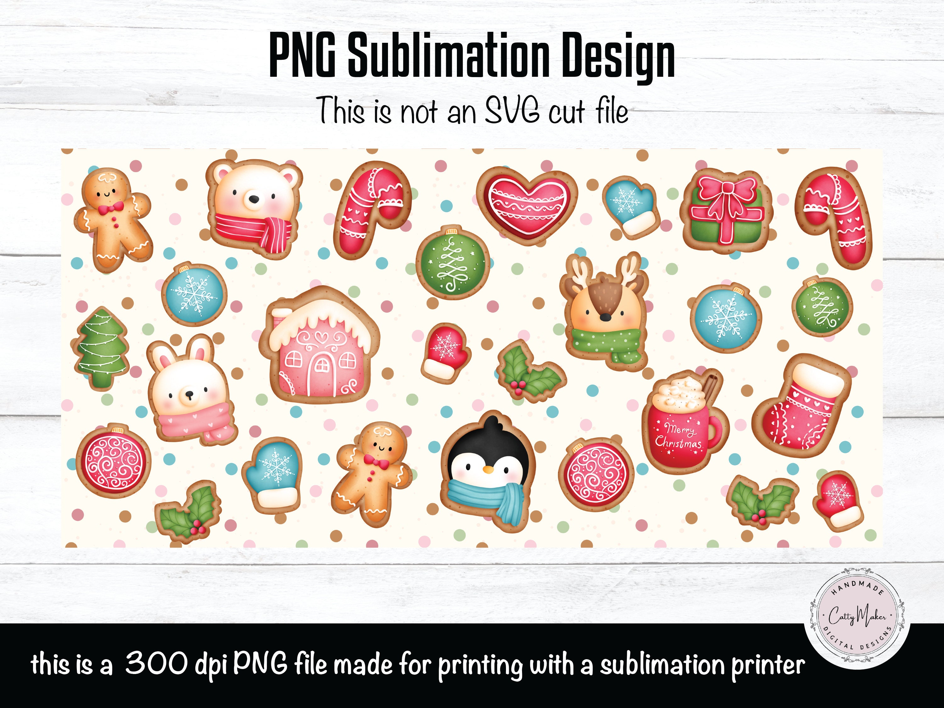 Gingerbread Christmas Mug Sublimation Design (PNG) - Etsy