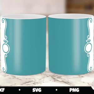 Diamond Ring Mug Press SVG PNG, Wedding Mug Design (Digital Download)