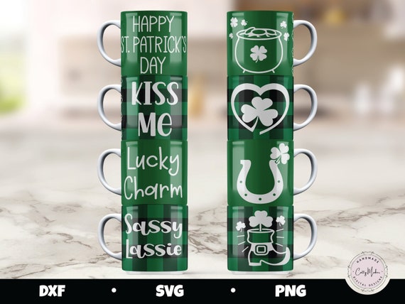 10oz stackable mugs, 10oz st. patrick's day mugs, st. paddy's day mug svg, cricut stackable mugs, stackable mug design, mug press svg design