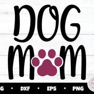 Chien maman svg, empreinte de patte svg, chien maman sticker SVG, patte svg, maman svg, fourrure maman svg, chien patte svg, chien maman coupe fichier