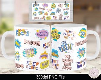 Positive Sayings Mug Sublimation Design (Digital Download)