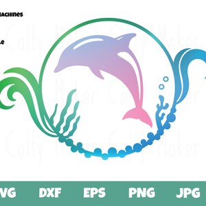 Dauphin SVG, Dauphin Sublimation PNG, Téléchargement numérique, Ocean Beach Vacation, Cricut Cut File, Nautical svg, Ocean Sublimation PNG