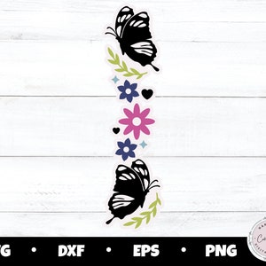 Primavera in formato SVG, farfalla in formato SVG, portico segno in formato SVG, fiori di campo in formato SVG, bella farfalla in formato SVG, sublimazione primaverile, botanica in formato SVG, file di taglio a farfalla