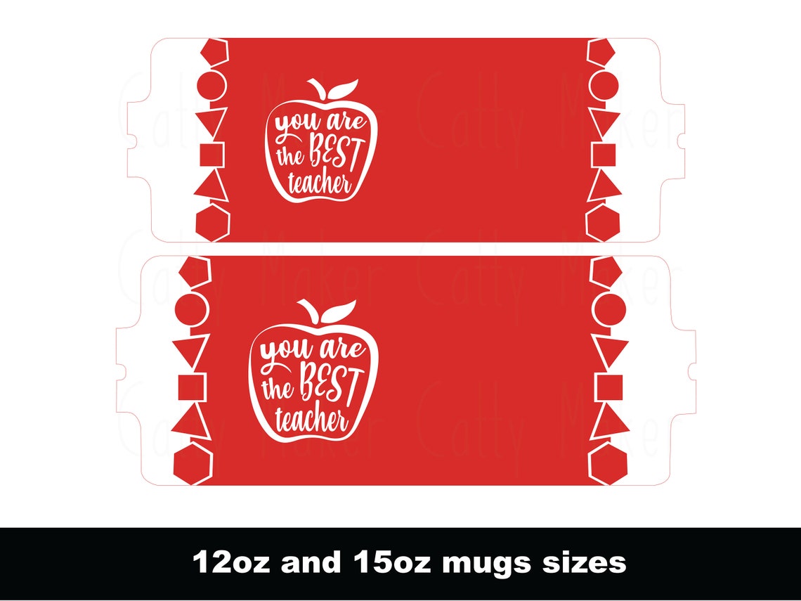 Download Cricut Mug Press SVG Best Teacher Digital Download 12oz and | Etsy