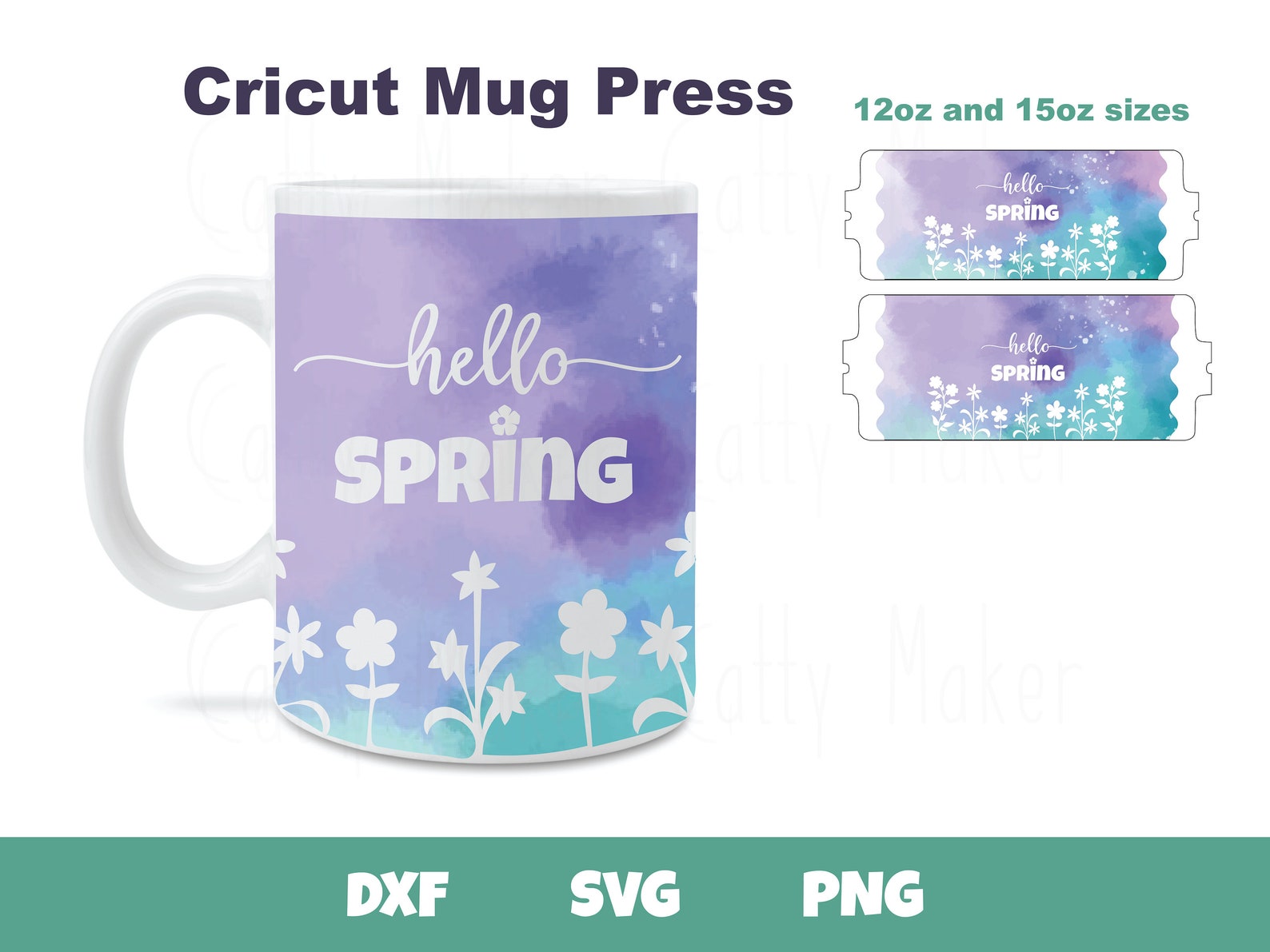 Download Cricut Mug Press SVG Hello Spring Digital Download Cricut | Etsy