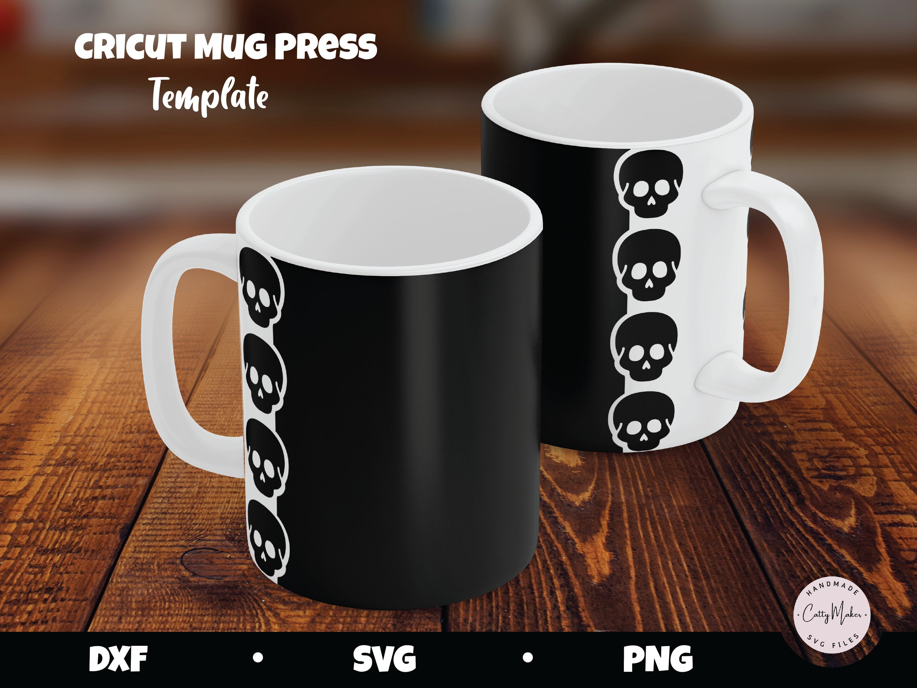 Halloween Cricut Mug Press SVG Bundle 6 Halloween Coffee Mug | Etsy