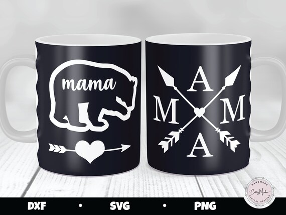 Mama Bear Mug Press SVG, Mother's Day Gift (Digital Download)