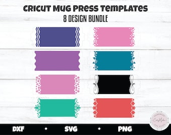 Cricut Mug Press SVG Template Bundle, Infusible Ink Designs (Digital Download)