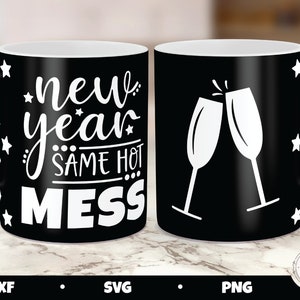 Mok pers ontwerp, Nieuwjaar mok pers, 2024 mok SVG, mok pers SVG ontwerp, Nieuwjaar mok SVG, mok sublimatie PNG