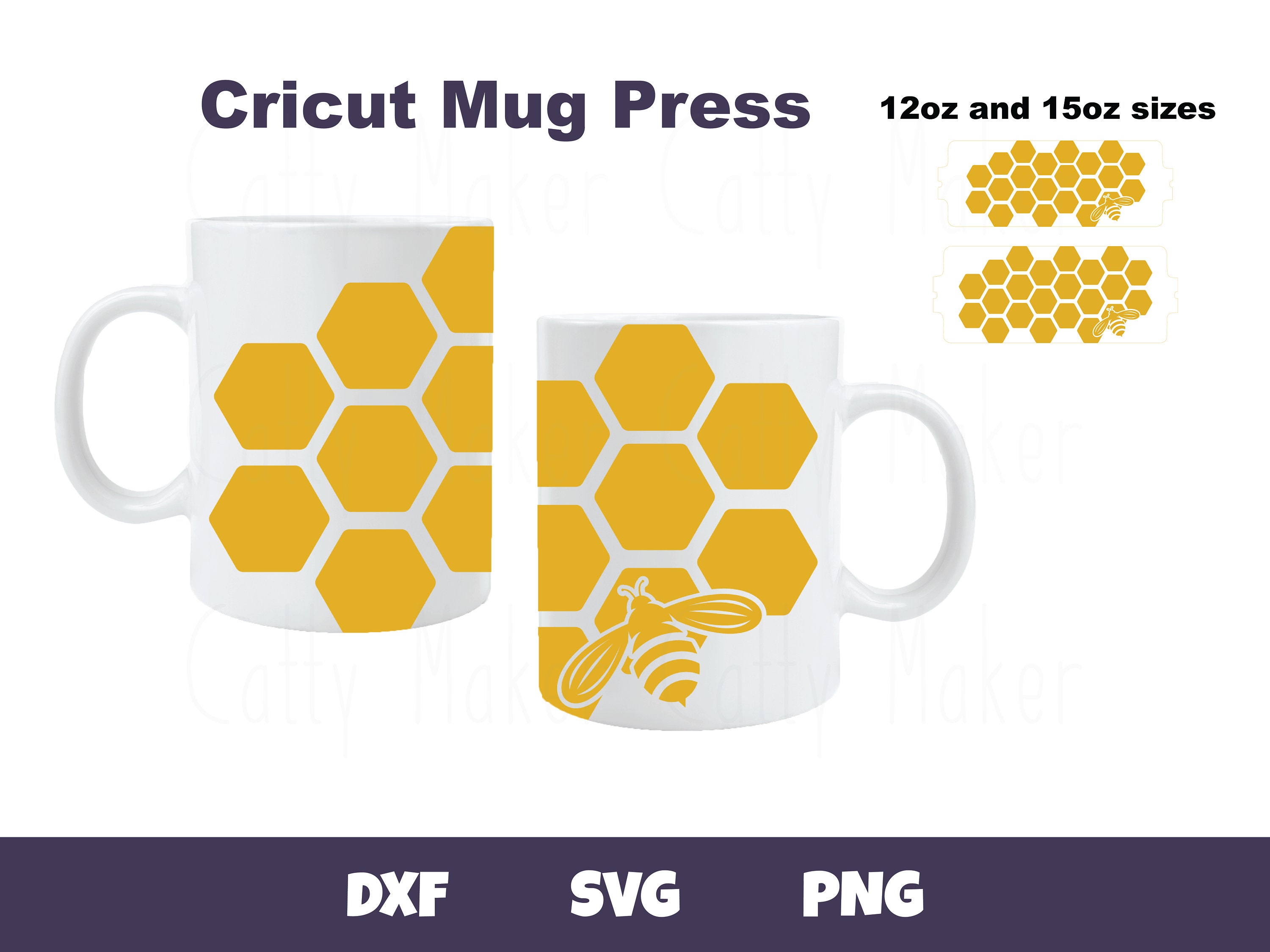 Download Cricut Mug Press SVG Honeycomb mug wrap Digital Download | Etsy