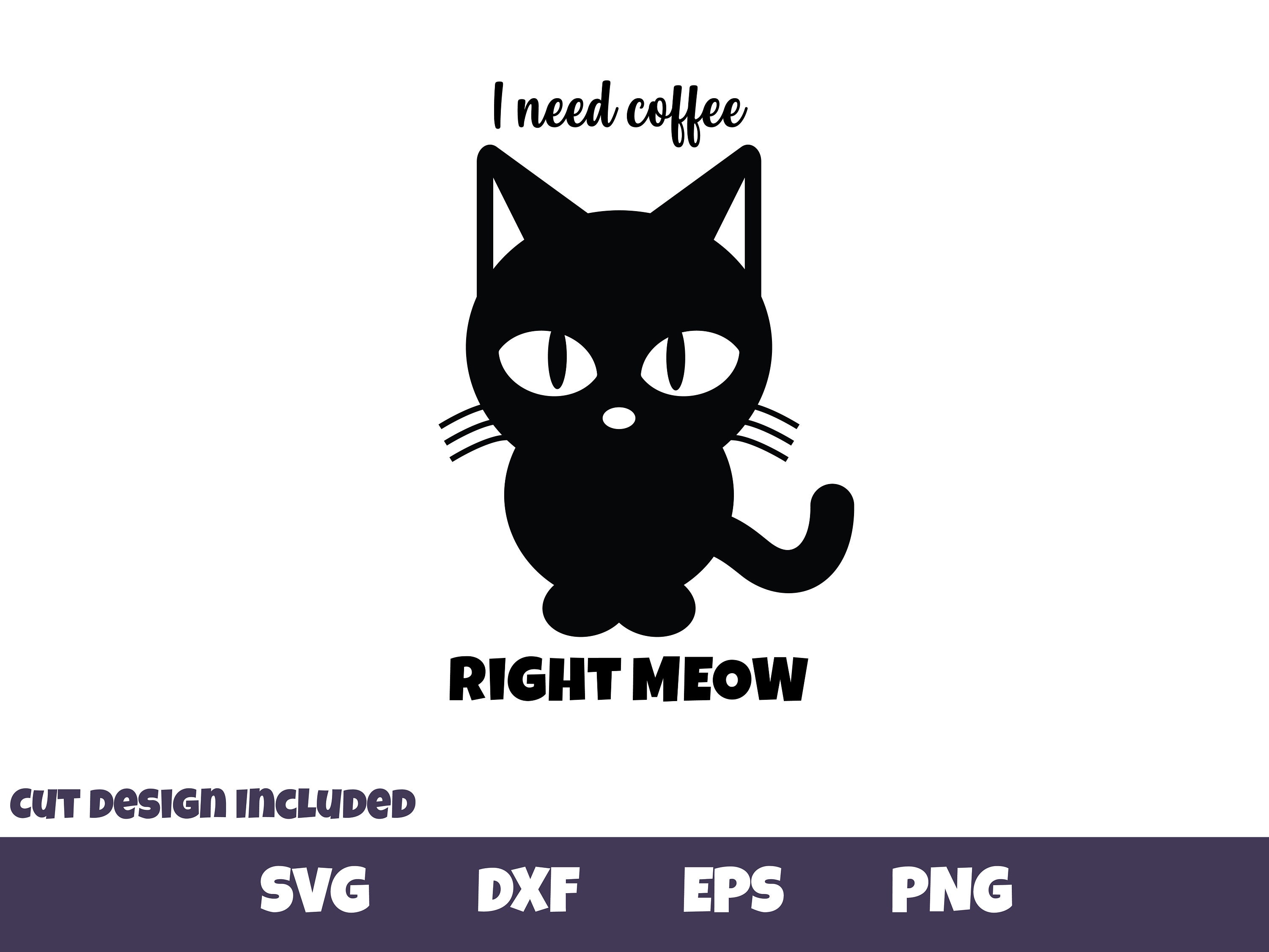 Download Cricut Mug Press Wrap Cat Coffee SVG Digital Download 12oz | Etsy